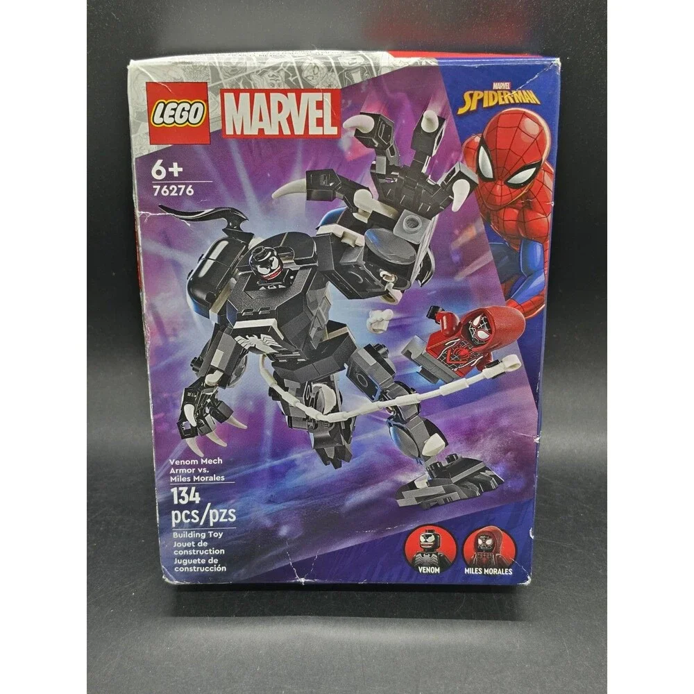 LEGO Marvel Venom Mech Armor vs. Miles Morales 76276 New Sealed*Box Has Flaws